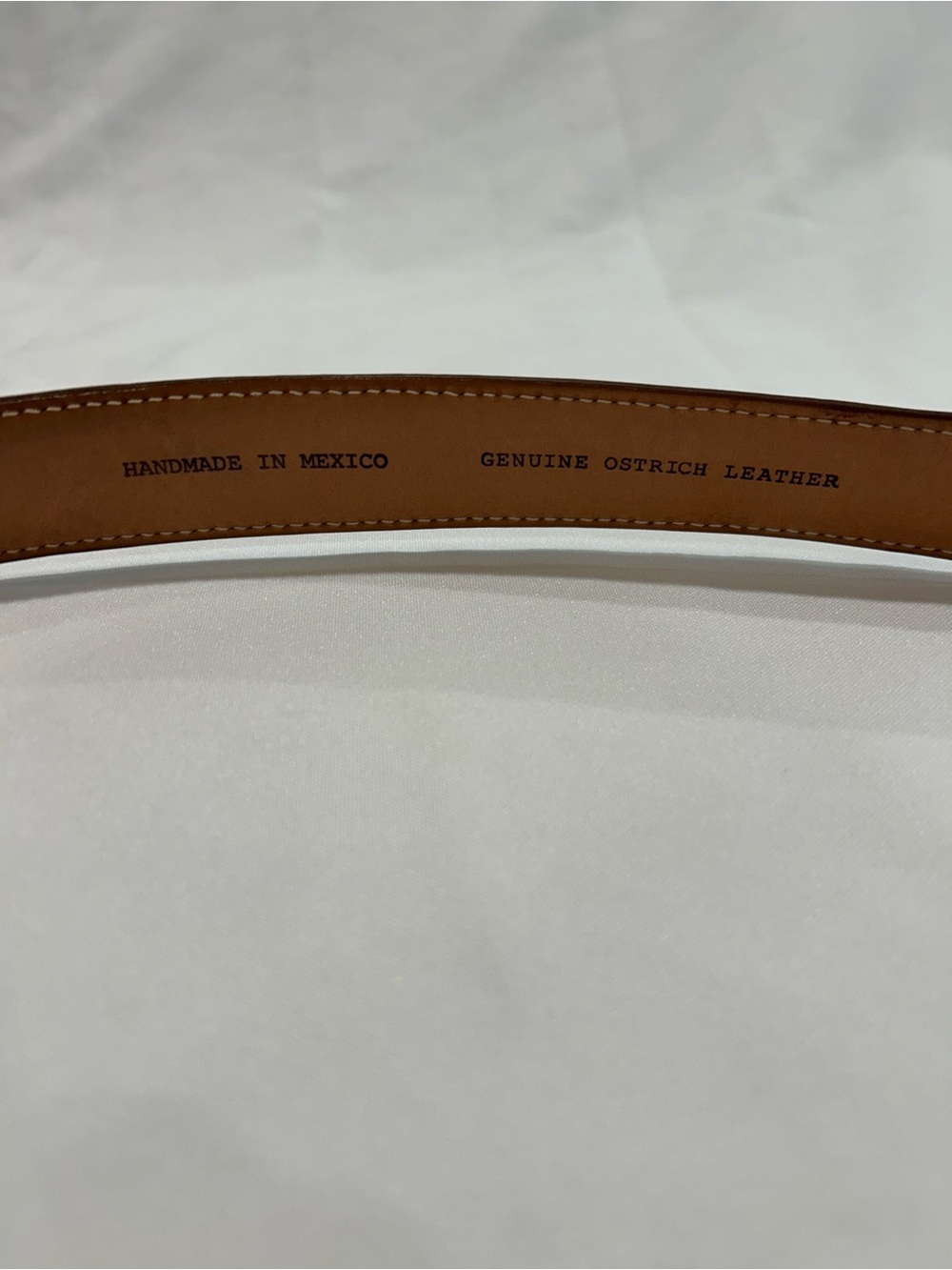 Tecovas Chestnut Brown Leather Belt with Brass-Tone Buckle - Picture 4 of 5